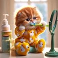 thumbnail image 1 of 5d DIY Full Round Drill Painting Lindo Cat Home Decor Art Craft 30x30cm, 1 of 9