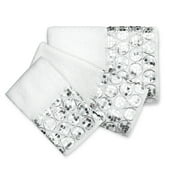 Popular Bath Sinatra Sequin 3-Piece Towel Set, White