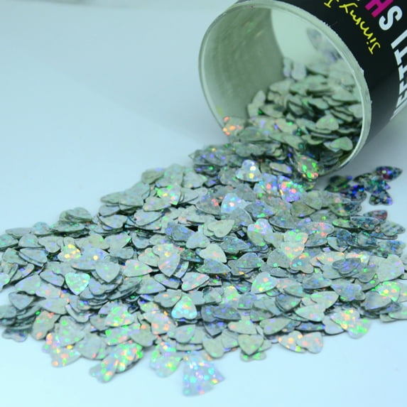 Confetti Heart 1/4" Prisma Silver - Half Pound (8 oz) - CCL9273