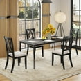thumbnail image 4 of Costway 2 PCS Farmhouse Dining Chairs Modern Kitchen Chairs with Elegant Hollowed backrest, 4 of 9