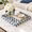 Navy Blue-Rectangular, variant on 12.6" Capiz Shell Round Decorative Tray With Handles Navy Blue