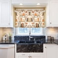 thumbnail image 5 of Yayeee Kitchen Curtains Tier Pair Light Filtering 27"x36" Rod Pocket Short Cafe Window Panel, Fall Book Shelf, 5 of 7