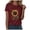 Wine, variant on vigerkar Women's Sunflower Graphic T-Shirts Boho Wildflowers Tee Tops Summer Vintage Short Sleeve Casual Holiday Tops (White, 3XL)
