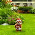 thumbnail image 4 of Leojiow Christmas Cute Cartoon Squirrel Ground Stake Insert Art Garden Decoration Colorful Christmas Outdoor Decoration For Yard For Christmas N 30Cm A, 4 of 6