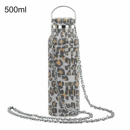 

Yoone 350ml/500ml/750ml Insulated Bottle Rhinestone Inlaid Thermal Insulation Stainless Steel Kids Insulated Water Cup for Travel