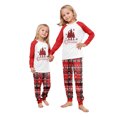 thumbnail image 7 of Matching Family Christmas Pajamas Set - 2 piece Red Merry Christmas Tree Plaid Print Long Sleeve Top & Pants Loungewear, Christmas Pajamas Matching Sets for Family Xmas Eve for 8 Years Pjs, 7 of 7