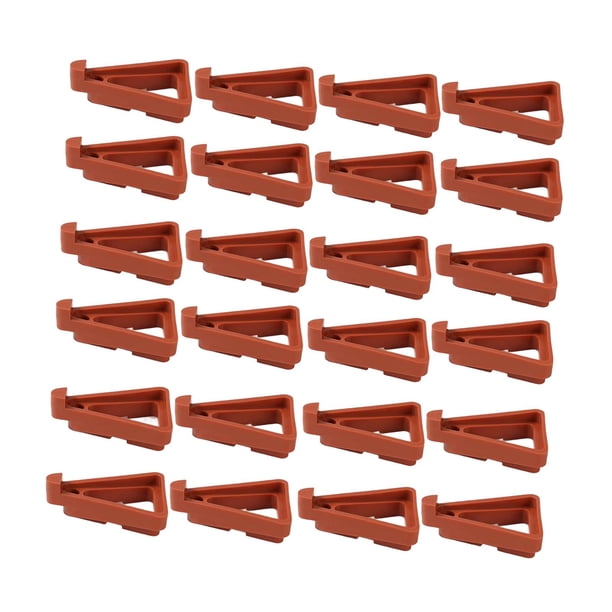 24 soportes triangulares para macetas, ventilados y para jardín. Rojo 92x71x27cm