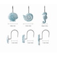 thumbnail image 3 of Sunlit Seashell Shower Curtain Hooks, Aqua Blue Coastal Decorative Resin Rings, Nautical Beach Bathroom Decor, Set of 12, 3 of 5