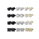 thumbnail image 1 of 12 Pare Aretes Hombre Piercing Pendientes Acero Inoxidable Xtellar plateado, 1 of 4