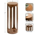 thumbnail image 3 of Kate and Laurel Dahl Wooden Round Drink Table, 8 x 23, Walnut Brown, Mid-Century Modern Circle Wood Accent Pedestal Table for Living Room Plant Stand or Small Bedroom Nightstand, 3 of 8