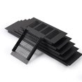 thumbnail image 2 of Zapatero de malla transpirable de aleación con orificios de ventilación, de aluminio rectangular negro, de escape ancho, 2 of 3