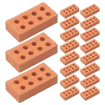 DIY Miniature Brick Models Set with 50Pcs Simulation Bricks for Building Craft Projects Brown
