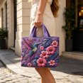 thumbnail image 4 of ZhangC Hummingbird Quilted Tote Bag for Women, 15.8x16.9 Inch Large Capacity Printed Shoulder Handbag, Lightweight Shopping Travel Purse with Inner Pocket, 4 of 6