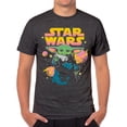 thumbnail image 5 of Disney Star Wars T-Shirt Men's Grogu Galaxy Short Sleeve Graphic Top, 5 of 5