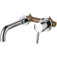 thumbnail image 4 of Single Handle Wall-Mounted Bathroom Sink Faucet, Polished Chrome, 4 of 5