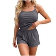 thumbnail image 2 of Enjoytime Pajama Sets for Women 2 Piece Round Neck Cami Tops with Shorts Camisole Lounge Set Comfy Sleepwear, 2 of 5