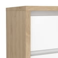 thumbnail image 6 of Tvilum Next 17-inch Tall 2-Drawer Bedroom Nightstand for Adults, Jackson Hickory/White High Gloss, 6 of 15