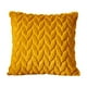 thumbnail image 2 of Funda de Cojín Decorativa con Bordado 3D de Hojas Amarillas | Cojín Lumbar Suave de Poliéster para Mesilla de Noche, Oficina o Sofá | 45X45Cm - 1 Unidad, 2 of 6