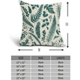 thumbnail image 3 of Teal Leaf Plant Pillow Covers 18X18 Inch Set of 2 Tropical Fern Herbs Botanical Leaves Floral Decorative Pillow Cases Vintage Cushion Case Farmhouse Home Decor for Couch Sofa Porch Outdoor, 3 of 6