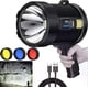 thumbnail image 1 of LED rechargeable flashlight, super bright spotlight, long distance searchlight, suitable for outdoor emergency, camping, 1 of 3