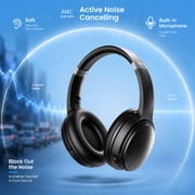 TOPVISION Active Noise Cancelling Headphones, Wireless Bluetooth 5.4 Headphones with Long Battery Life, Deep Bass, Built-in Mic, Over-Ear Headphones for Travel, Work, Compatible with iOS, Android, PC