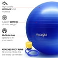 Yes4All Yoga Ball with Pump Anti Burst & Extra Thick Stability Ball