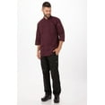 thumbnail image 5 of Chef Works Men's Morocco Chef Coat, Three-Quarter Sleeve Chef Jacket with Pockets, XS, Merlot, 5 of 7