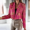 thumbnail image 2 of Women's Cropped Blazer Y2k Casual Loose Long Sleeve Cardigan Classic Business Office Lightweight Crop Jacket, 2 of 6