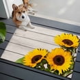 thumbnail image 3 of Spring Sunflowers Entryway Rug 2'x3'&nbsp; Non Slip Front Door Mats, Yellow Floral Turquoise Farmhouse Grey Wooden Entrance Rugs Indoor Outdoor Carpet, Floor Mats Small Area Rug for Bedroom Kitchen, 3 of 8