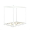 thumbnail image 6 of Harper & Bright Designs Wood Full Size Canopy Platform Bed Frame with Support Legs, White, 6 of 9