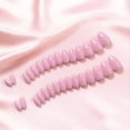 thumbnail image 3 of Uñas postizas adhesivas JOYVVEW cortas almendradas rosa claro 30 piezas, 3 of 7