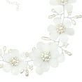 thumbnail image 3 of White Quartz Sakura Gradual Flower .925 Silver Necklace, 3 of 5