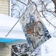 thumbnail image 2 of Hello Winter Bike Blue Decorative House Flag, Christmas Bicycle Pine Tree Red Berries Snowflakes Garden Yard Outside Decorations, Seasonal Burlap Outdoor Large Home Decor Double Sided 28 x 40, 2 of 6