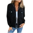 thumbnail image 1 of Veste Patchwork en Denim pour Femmes 2024 Automne Hiver, Mode Décontractée, Épaules, Manches, Manteau d'Extérieur Usé, 1 of 8