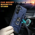 thumbnail image 6 of Case for Samsung Galaxy S24 Plus Heavy Duty Case with Rotated Ring Holder Stand, Magnetic Car Mount, Military Grade Shockproof Rugged Protection Phone Cover for Galaxy S24 Plus, Deep Blue, 6 of 8