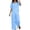 Blue plus size 2 piece set a1, variant on Cagogo Women Plus Size 2 Piece Set Casual Summer Outfits Collared Short Sleeve Shirt Wide Leg Pants Matching Lounge Sets Tracksuits Travel Airport Clothes, Black 2XL