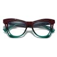 thumbnail image 5 of Brown Green Butterfly Anti-blue Light Reading Glasses 2.50 for Women Oversize Spring Hinge Readers +2.50, 5 of 5