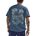 thumbnail image 3 of CONZONE Mens Hawaii Tshirts Short Sleeve Beach T-Shirts for Men Crew Neck Tropical Graphic Casual Summer Tee Tops, 3 of 6