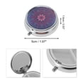 thumbnail image 2 of Unique Bargains 1 Pc Travel Pill Organizer with Mirror 3-compartment Pill Box Purple, 2 of 6