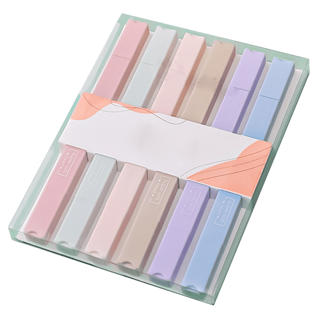 Resaltadores bonitos, colores suaves y variados con punta de cincel suave, secado rápido, fácil de sostener