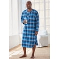 thumbnail image 6 of KingSize Men's Big & Tall Plaid Flannel Nightshirt, 6 of 6