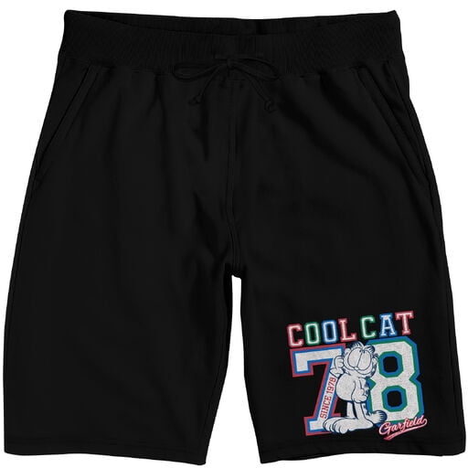 Garfield Cool Cat '78 Men's Black Sleep Pajama Shorts-Medium