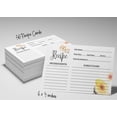 thumbnail image 6 of Inkdotpot 4x6 Inch Recipe Cards (Set of 50) , Thick Double Sided Premium Card Stock- Modern Style White Recipe Notecards for Weddings- Bridal- Baby Shower - flower Theme, 6 of 6