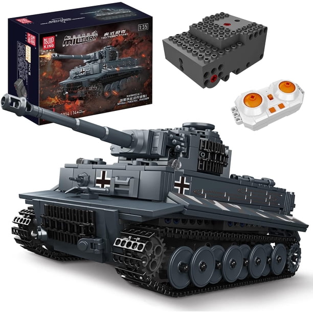 Set de bloques de construcción Mould King MOC Tiger Tank con mando a distancia