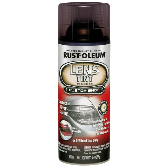 6 Pack, Translucent Black, Rust-Oleum Automotive Lens Tint Spray Paint-253256, 10 oz