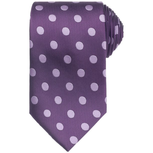 Corbatas de puntos para hombres INSPIRE CHIC para el Día del Padre, corbata autoajustable de 3.1" de ancho, corbata de satén para bodas, clásica en color púrpura, talla única