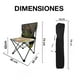 thumbnail image 4 of 4 Sillas Plegables de Camping y Playa para Exterior con Mesa CJR verde claro, 4 of 9