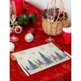 thumbnail image 6 of Christmas Placemats Set of 6 Reindeer Place Mats Xmas Tree Placemat Washable Golden Snowflake Deer Table Mats for Dining Kitchen Holiday Dinner Party Home Decor 13x19 Inch, 6 of 8