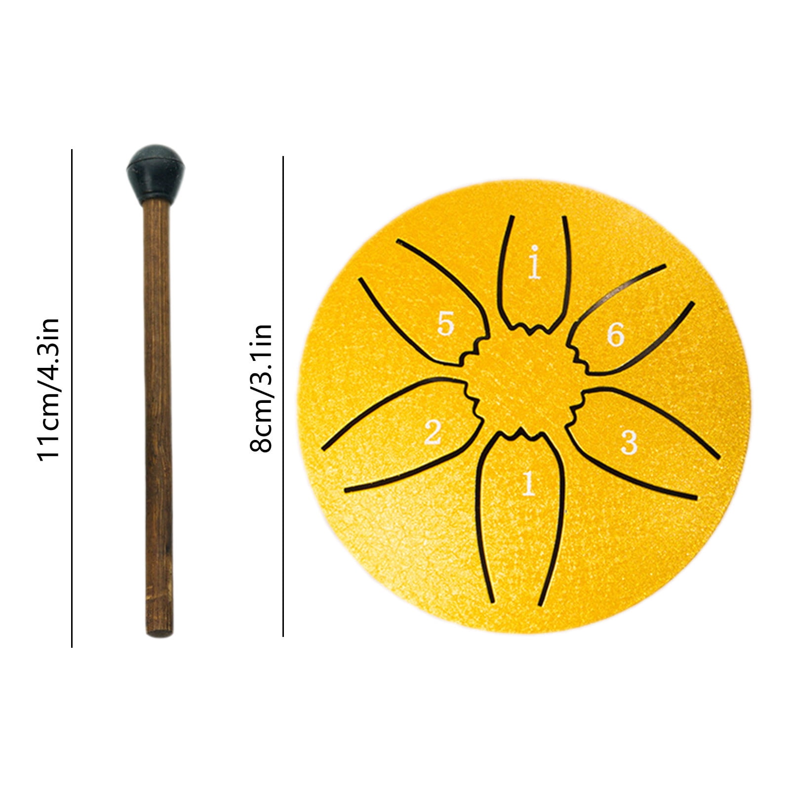 Fufafayo 3Pcs Rain Drum For Outside, 3 Inches 6 Notes Mini Steel Tongue Drum, Waterproof Garden Chime Instrument, Percussion Gift For Family Friend, Meditation MusicToyFor Bedroom Living Room