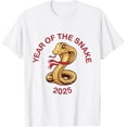 thumbnail image 1 of Camiseta de año nuevo chino 2025 año de la serpiente con estampado de letras, 1 of 2